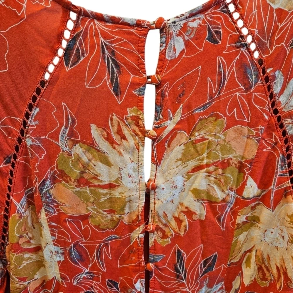 Free People Eyes On You Floral Poppy Mini Dress